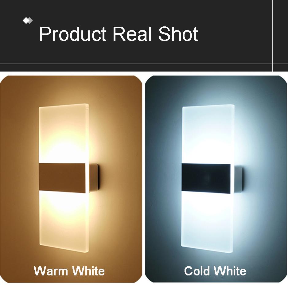 USB Recharge Wall Lamp Touch Motion Sensor Switch Indoor Acrylic Night Lights Bedroom Bedside Wall Sconce Nordic LED Wall Light