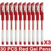 10/100 PCS Roise Retractable Gel Pens Set Black/Red/Blue Ink Ballpoint for Writing Refills Office School Supplies Stationery