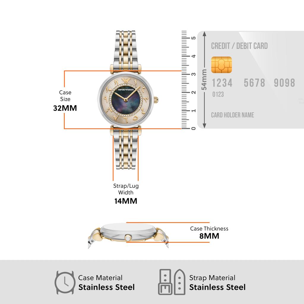 Emporio Armani AR11719 Multicolored Watch Women's