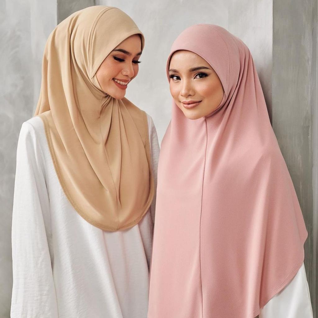 Malay Double Chin Undercap Muslim Women Solid Color Inner Scarf Islamic Instant Hijab Ladies Cap Crystal Hemp Bonnet Hat 80*55cm