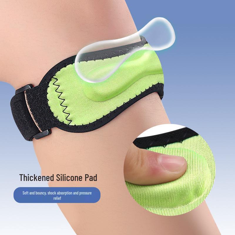 Adjustable Silicone Pad Knee Support Brace for Running and Sports