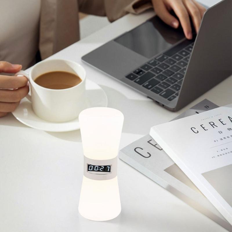 Visual LED Timer Quiet Rechargeable Hourglass For Kitchen Study Office With 600mAh Battery