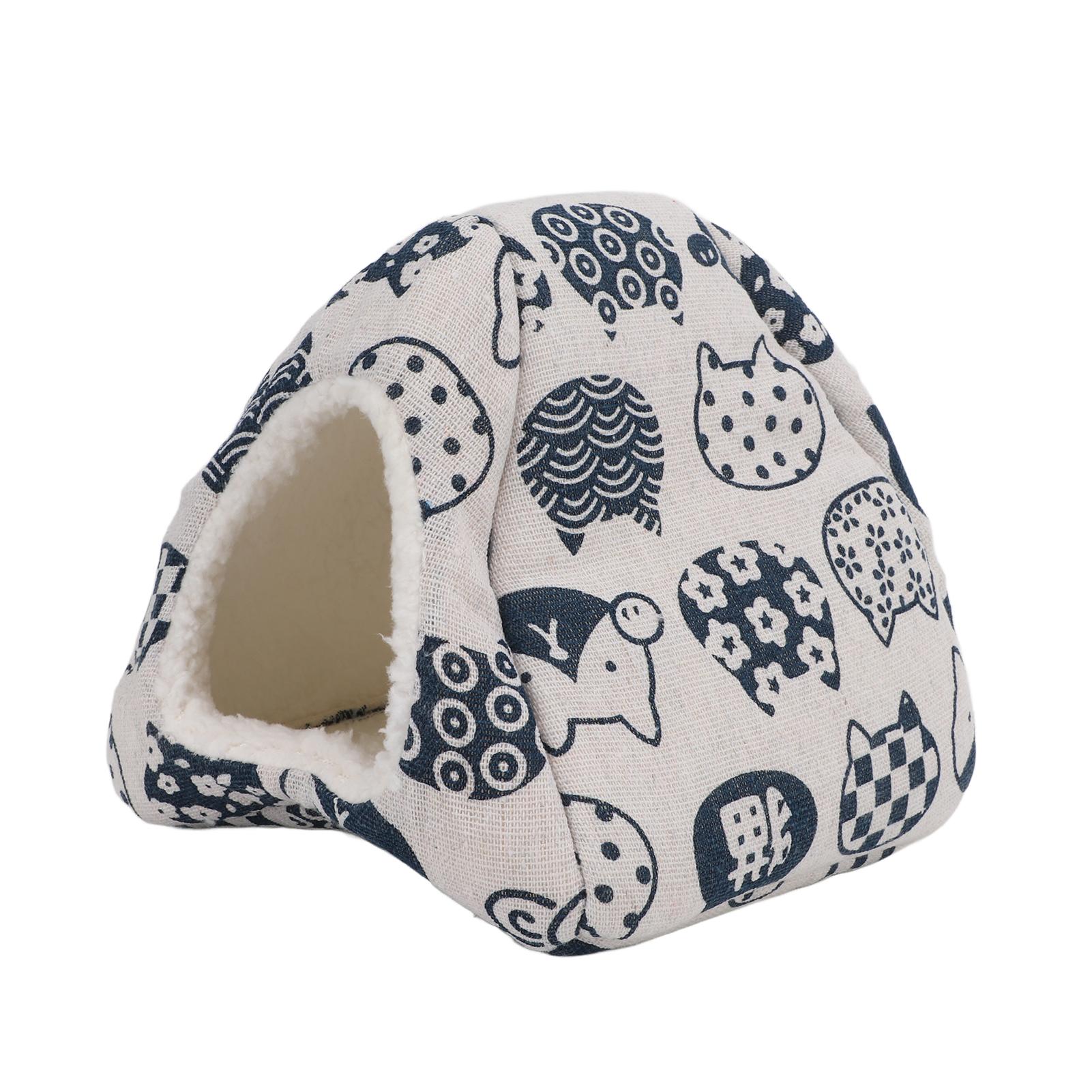 Winter Warm Hamster Bed Windproof Cozy Small Pet Cave Bed for Chinchilla Guinea Pig Hedgehog Ferret20x20x20 Large Size