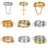 European-American Titanium Steel Stackable Finger Ring - Niche Design