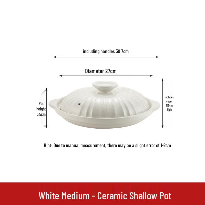 High-Temperature Ceramic Claypot Casserole