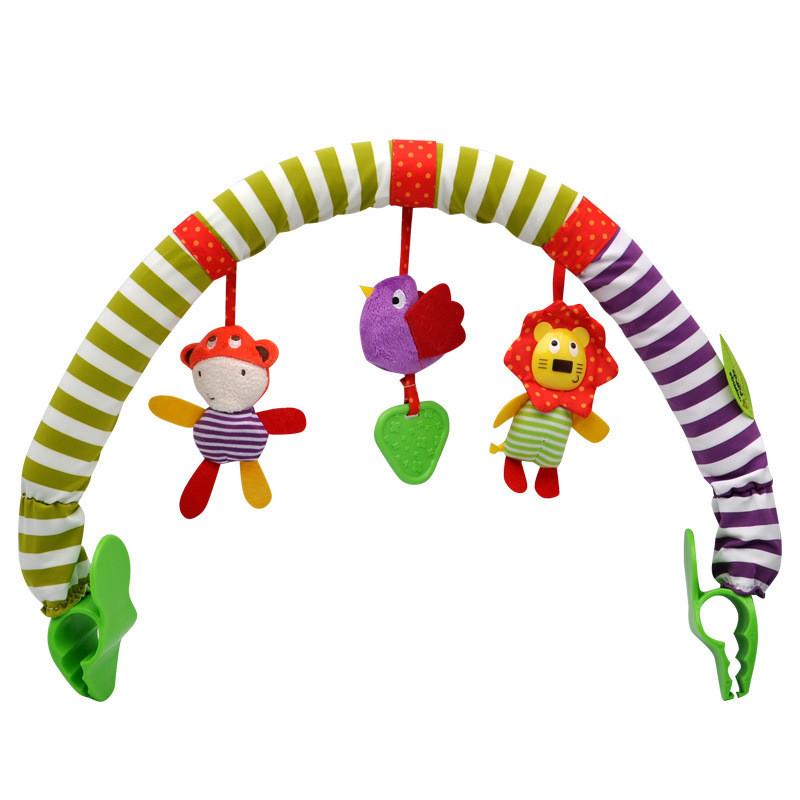 Infant Stroller Attachment With Sound And Visual Stimulation For Baby Engagement