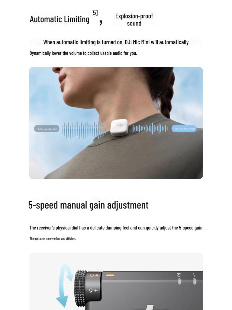 DJI Mic Mini: Wireless Noise-Reduction Clip-On Microphone for Live Broadcasting, Vlogs, Interviews, and Mobile Phone Recording.