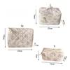 Fashion New Pink Flower Women Cosmetic Bags Handbag Travel Organizer Cosmetic Makeup Storage Pouch Portable Zipper Tote Bag