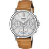 [Casio] CASIO BESIDE Quartz Men's Watch, Sapphire Glass, BMS-300L-5AV, Camel-colored Leather Band, Multi-axis, 24-hour Display, Silver, International 