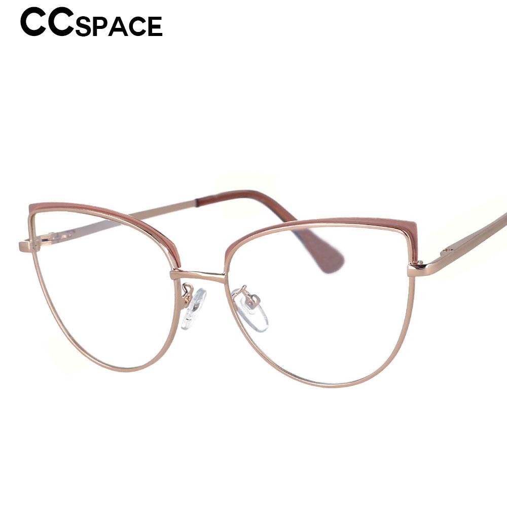 53101 Cat Eye Anti Blue Metal Brand Glasses Frames Women Optical Fashion Computer Eyeglasses
