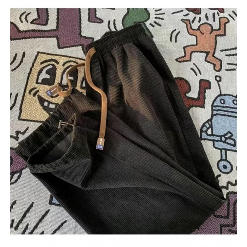 Men's Loose Corduroy Pants - Spring & Autumn Hong Kong Style Sweatpants