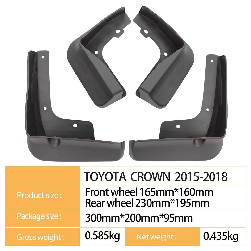 Toyota Crown 2015-2018 Tire Mudguard Fitment for Foreign Market