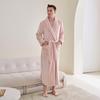 In Stock Flannel Couple's Bathrobe - Unisex Hotel B&B Long Bathrobe