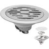 Odor Proof Floor Drain 4 Inch, Round Shower Drain Backflow Preventer
