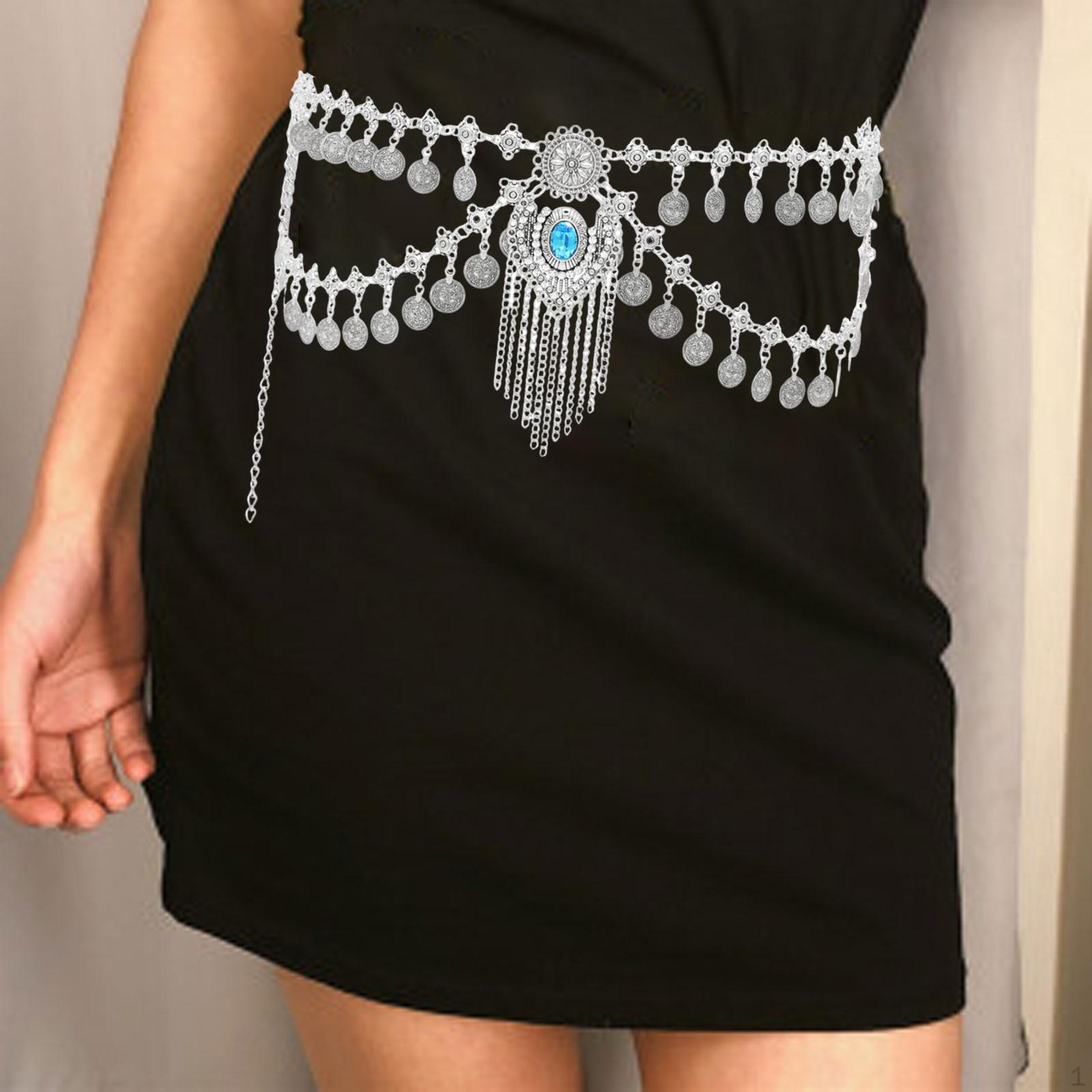 -adorned Waist Chain, Ideal for Belly Dancing, Decoration, Multifunctional, Lightweight And серебряный