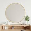 vidaXL Wall Mirror Golden Ø 60 Cm Round