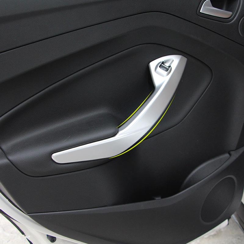 For Ford Escape Kuga LHD 2017 2018  Inner Door Handle Armrest Cover Window Lift Switch Buttons Trims Car Styling Accessories
