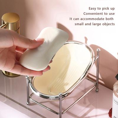 Bathroom Soap Draining Rack Luxury Soap Holder Draining Soap Dish Toilet Shower Tray Soap Plate Soap Container Bathroom Gadgets