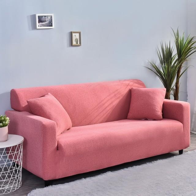 Wodoodporny pokrowiec na sofę Elastyczny jednolity kolor Pokrowiec na sofę do salonu Pokrowiec na narożną sofę w kształcie litery L Pokrowiec na fotel