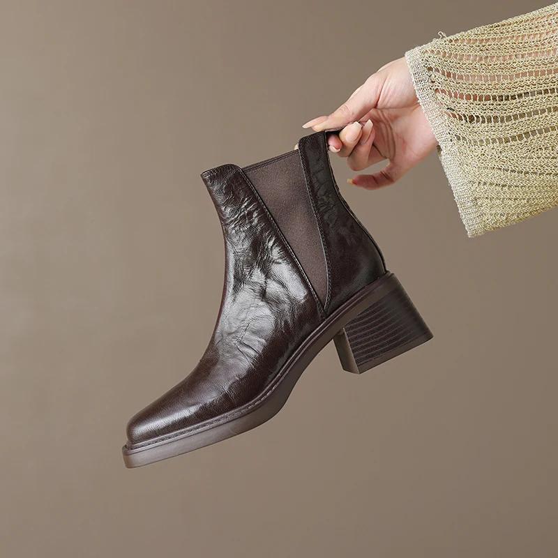 

Женские короткие ботинки на толстой подошве в британском стиле для осени и зимы нового стиля с плюшевыми ботинками 40