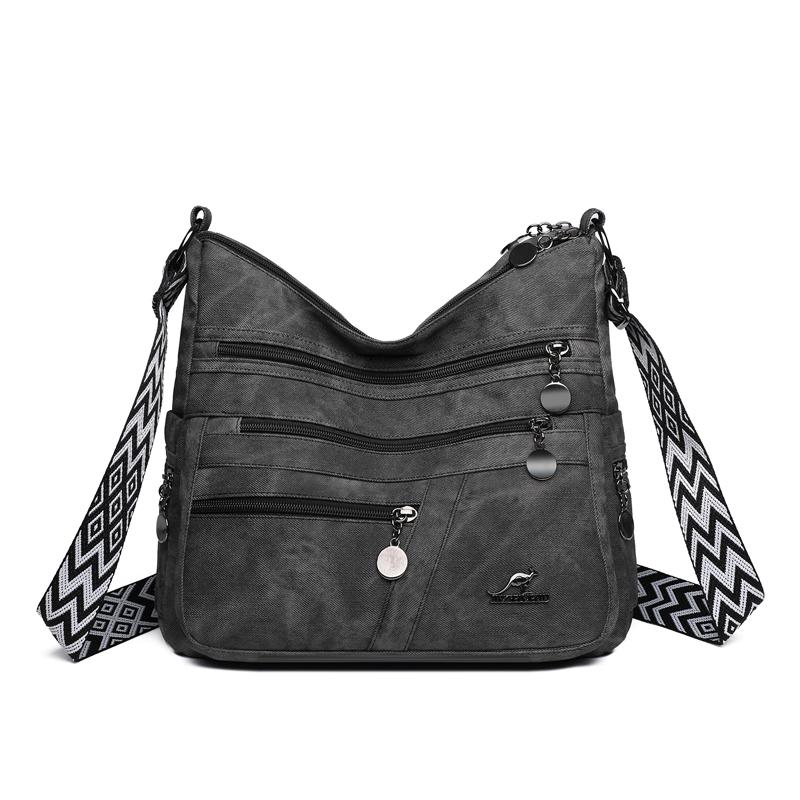 

Women s Bag Fashion Mother Bag Retro Soft Leather Large Capacity Crossbody Bag чорний