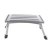 RV Step Stool Multifunctional Rubber Feet Silver Gray Stable Aluminum Alloy RV Foldable Step Stool
