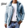 Plus Size Men for Outdoor Leather Thicken Color Faux Coat Solid Winter Jacket
