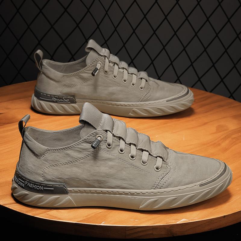 Men'S Shoes Spring Trend Men'S Sports Versatile Casual Lazy One Pedal Breathable Wear-Resistant Canvas Shoes