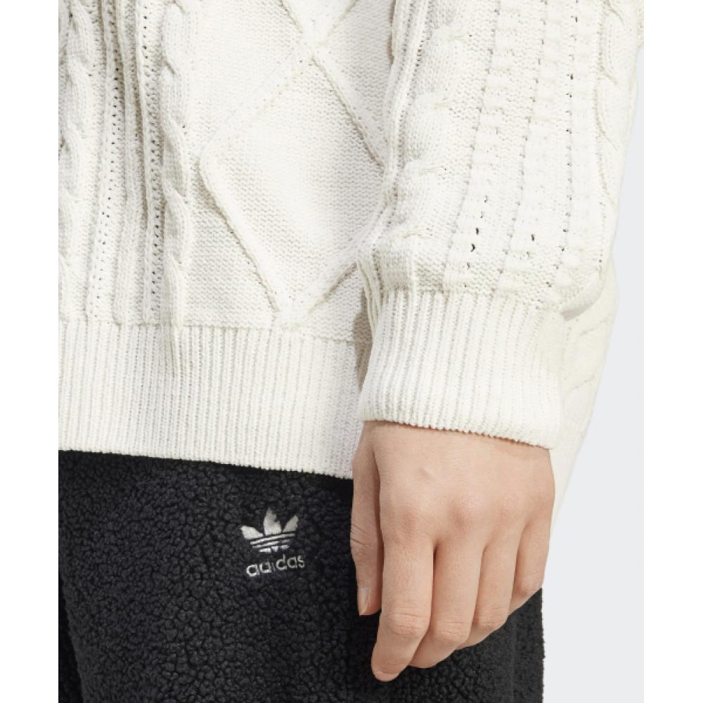 Adidas 70s Trefoil Sweater   Wonder White Jn8318