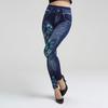 Frauen Imitation Denim Jeans Leggings Casual Hohe Taille Dünne Elastische Sport Push-Up Nahtlose Druck Schmetterling Bleistift Hosen