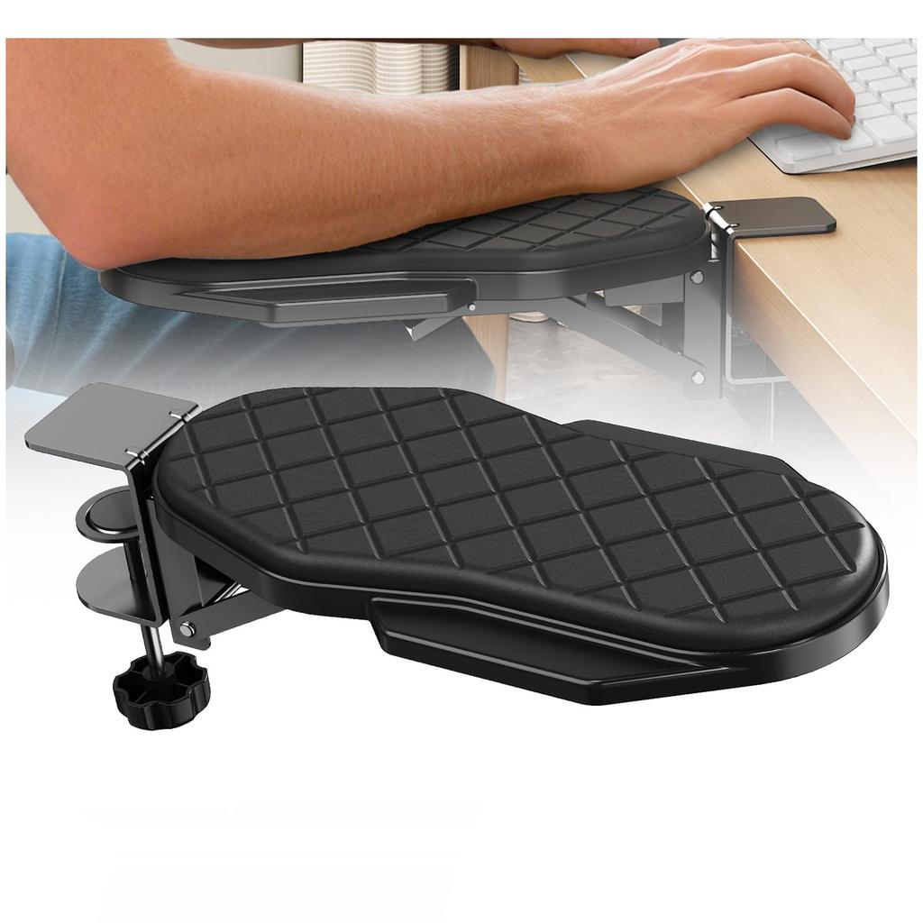 BESSTER Desk Armrest, Armrest Cushion, Armrest, Wrist Rest, 90° Foldable, Desk Extension, No Drilling Required, Easy Installation, Ergonomic Armrest