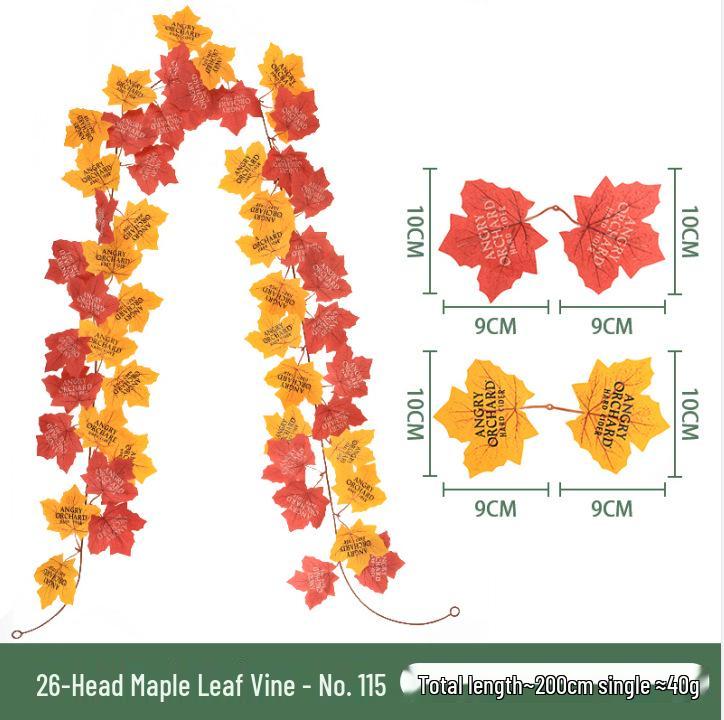 Autumn Maple Leaf Vine for Thanksgiving, Halloween & Christmas Decor