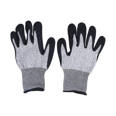 Construction Gloves Anti Cut Level 5 Protection Rubberized Frosted Anti Slip Wear Resistant