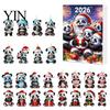 Decorative Acrylic Hanging Christmas Panda Advent Calendar, 24 Days Countdown Contains Tree Ornament Set Ornaments, Cute Decorations for Home