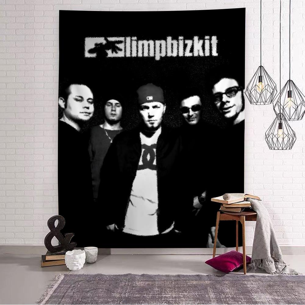 Kreslená tapisérie kapely Limp Bizkit Bohemské nástěnné tapisérie Mandala Nástěnné závěsy