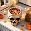 Unique Gothic Gifts Skull Planter, Resin Head Flower Pot, Halloween Candy Bowl, Spooky Beauty Store Display Props Decoration for Tabletop Home