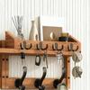 74cm Wall Mount Coat Rack With Shelf 4-in-1 Entryway Organizer With Hooks Mail Holder Rustic Key Hanger Floating Shelf For Wall