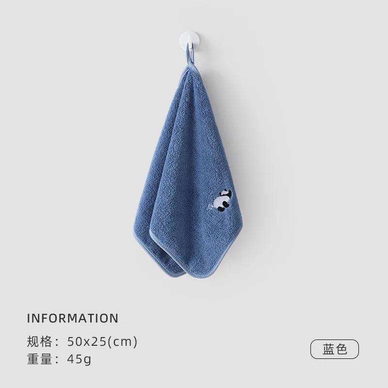 Soft Baby Bath Towel Cartoon Panda Face Towel Newborn Infant Kids Coral Velvet Absorbent Washcloth Children Shower Towel 50x25cm