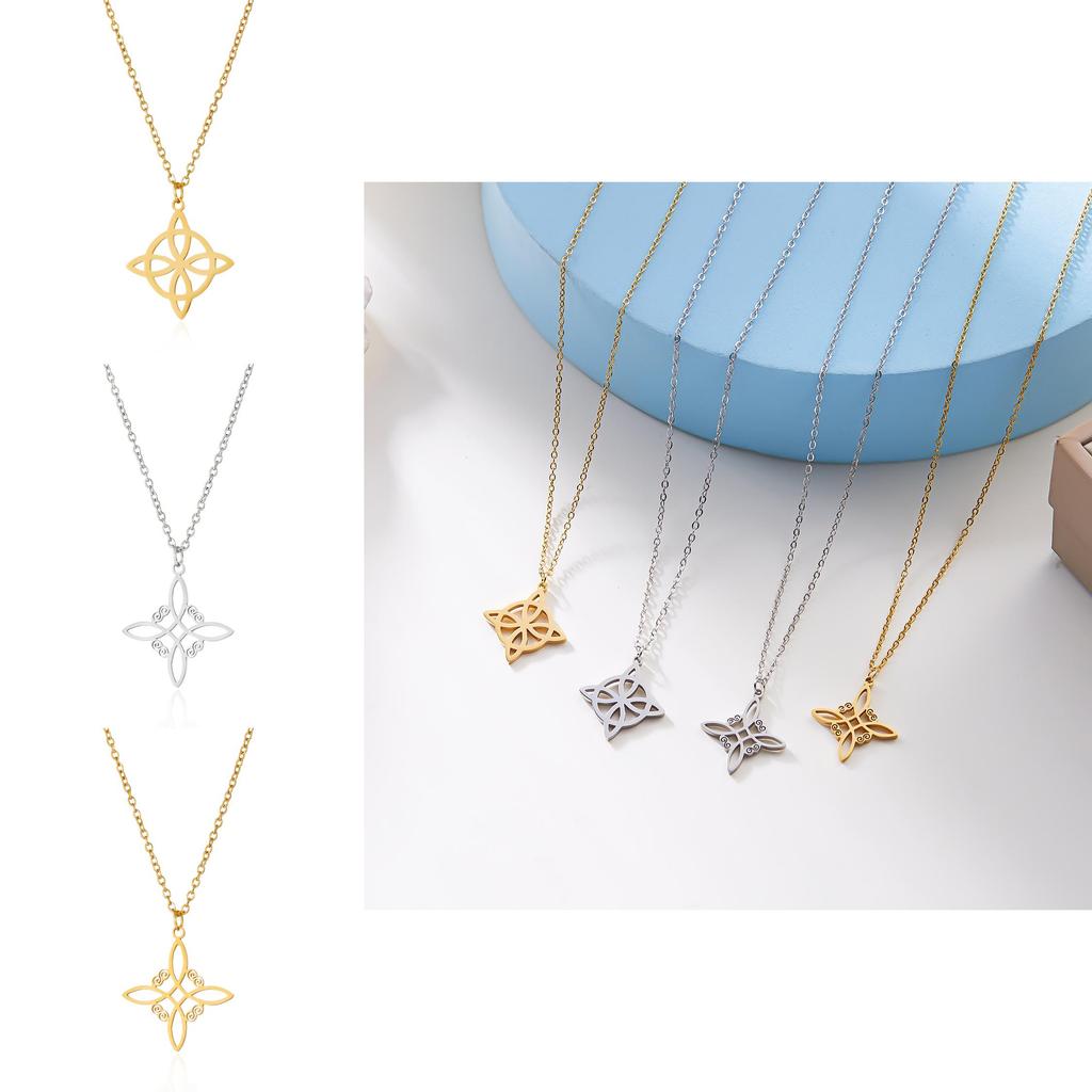 Minimalist Floral Lady Necklace With Stainless Steel For Fashion Casual Wear