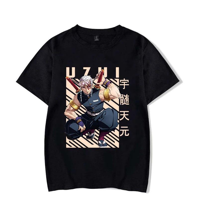 New Anime Uzui Tengen Print Short Sleeves Fashion Round Neck Men Woman Cotton T-Shirt Summer Casual Tees