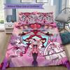 Hazbin Hotel Pattern Bedding,Quilt Set Quilt Cover Pillowcase Home Birthday Gift (1*duvet Cover+2*pillowcase,without core)SSJT0917340