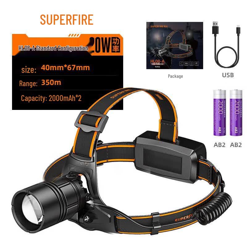 

SupFire HL08-A 20W LED Rechargeable Headlamp