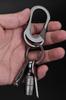 Titanium Carabiner Keychain - EDC Compatible Key Ring Model OLM01 (Gunmetal Gray)