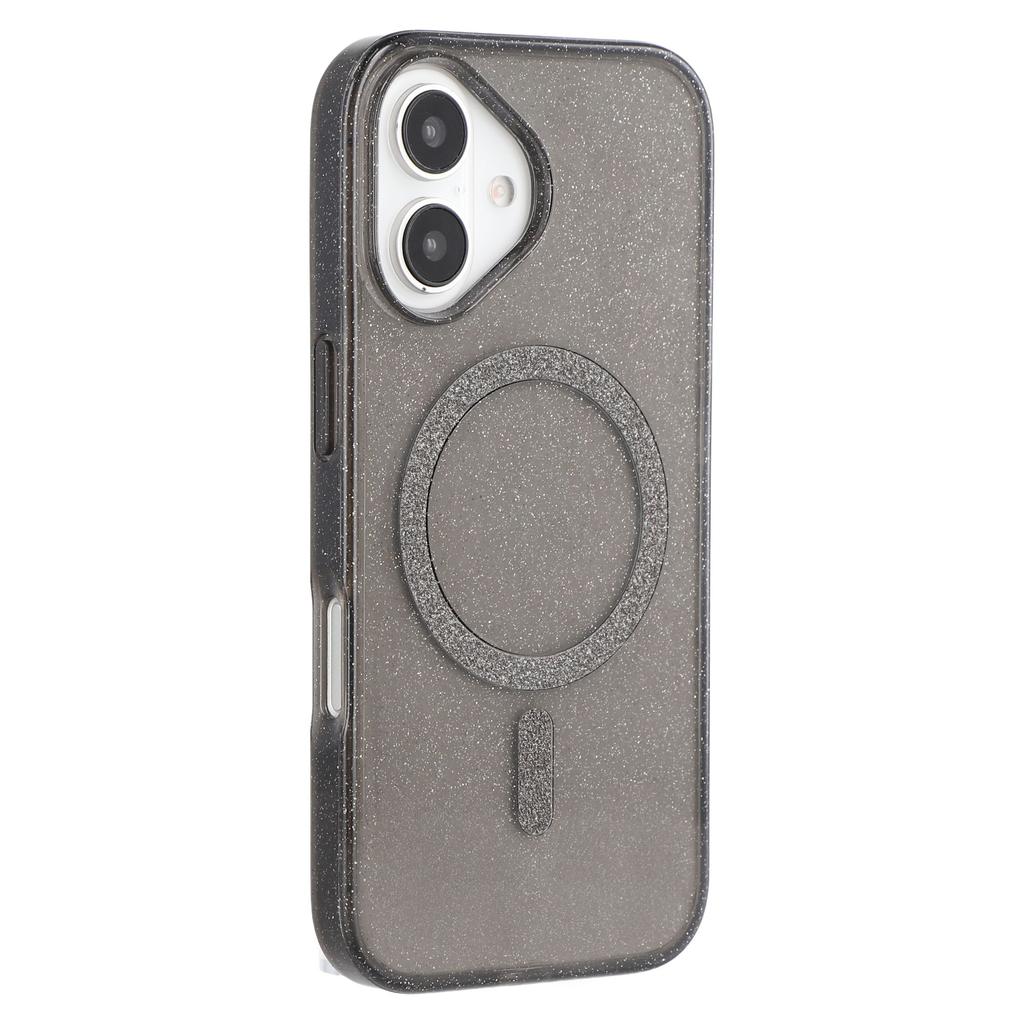 For iPhone 16 Plus Case Compatible with MagSafe 2.0mm PC + TPU Glitter Phone Cover