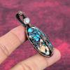 Tree Of Life Copper Blue Turquoise Pendant Copper Wire Wrapped Moonstone Jewelry
