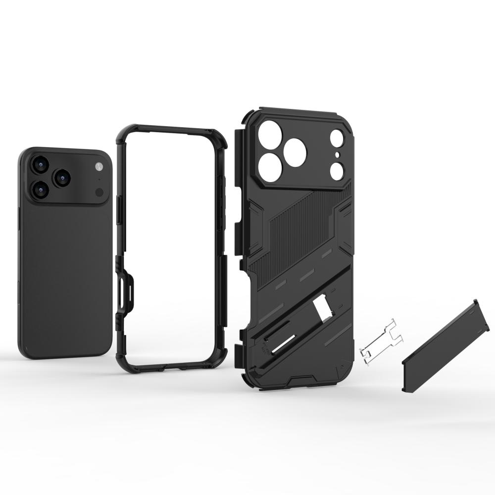 Armor Shockproof Kickstand Phone Case for iPhone 17 Pro Max 17 Air 16 Pro 15 Plus Stand Holder Magnetic Hard PC Funda Coque Case
