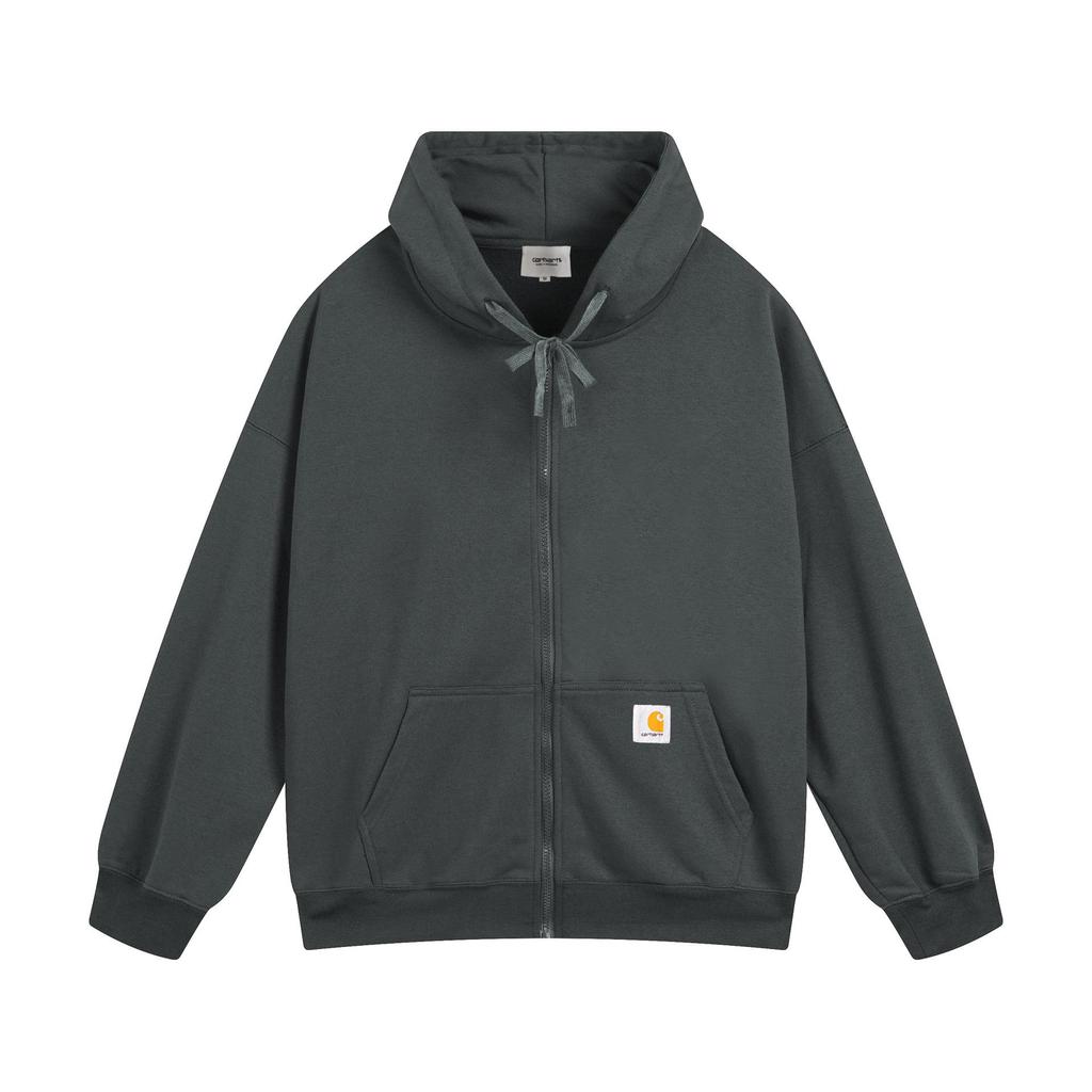 Carhartt Huvförsedd Fleece Cardigan med Dragkedja och 3D-logotypmönster
