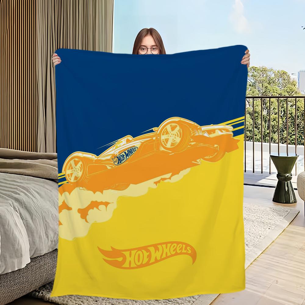 H-Hot W-Wheels C-Cars Skicomfort Warm Soft Baby Blanket Suitable Home Lunch Blanket Suitable for Home Office Daily Use Cover