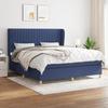VidaXL Divan Bed with Mattress Blue 180x200 Cm Fabric - Model 3128707