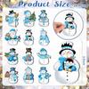Christmas Snowman 2d Wooden Decorations Wooden Hanging Decorations Christmas Tree Hanging Wooden Crafts Glass Heart Ornament